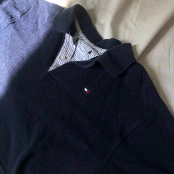 TOMMY HILFIGER vintage cropped navy blue polo - Picture 1 of 6